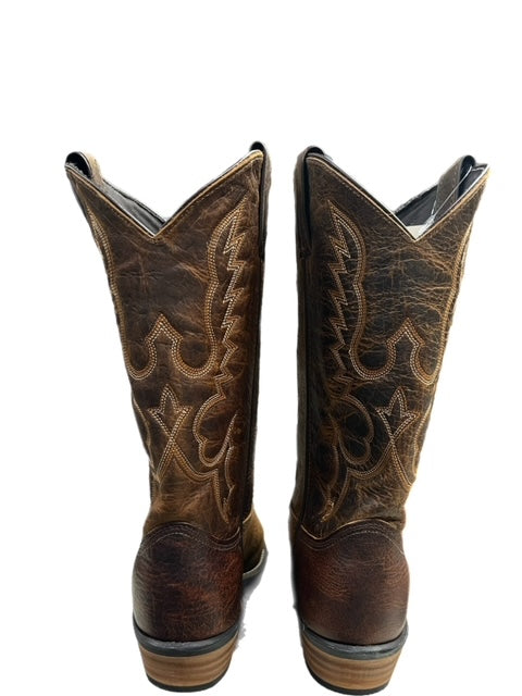 Bottes Cowboy Vintage Abilene Homme - Taille 9 US (42 EU) - Cuir Noir - Western