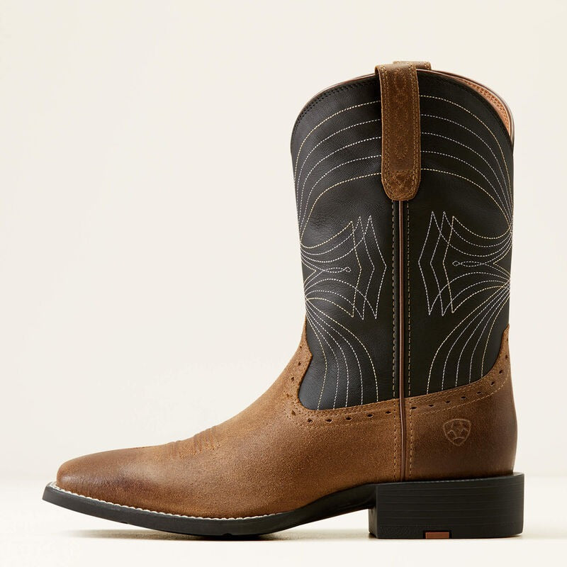Ariat Sport All Country Boot: Stivali Da Lavoro E Outdoor In Pelle Con Ricamo Bandiera Americana