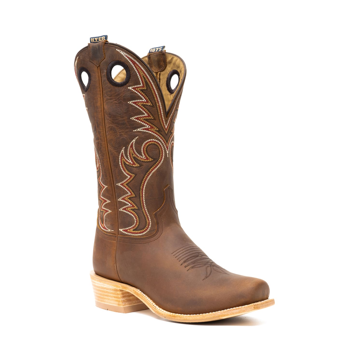 HP Brown Croc-Embossed Leather Cowboy Boots Horsepower Chocolate Nile Croc Print Boots (HP1070) – Frost  main image 4