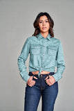 Kimes Ranch Ladies Shirt Kc Tencel - LT BLUE