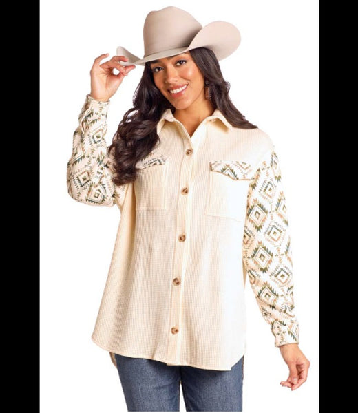 Rock Roll Ladies Shacket BW92C04500 Haegles Western Wear