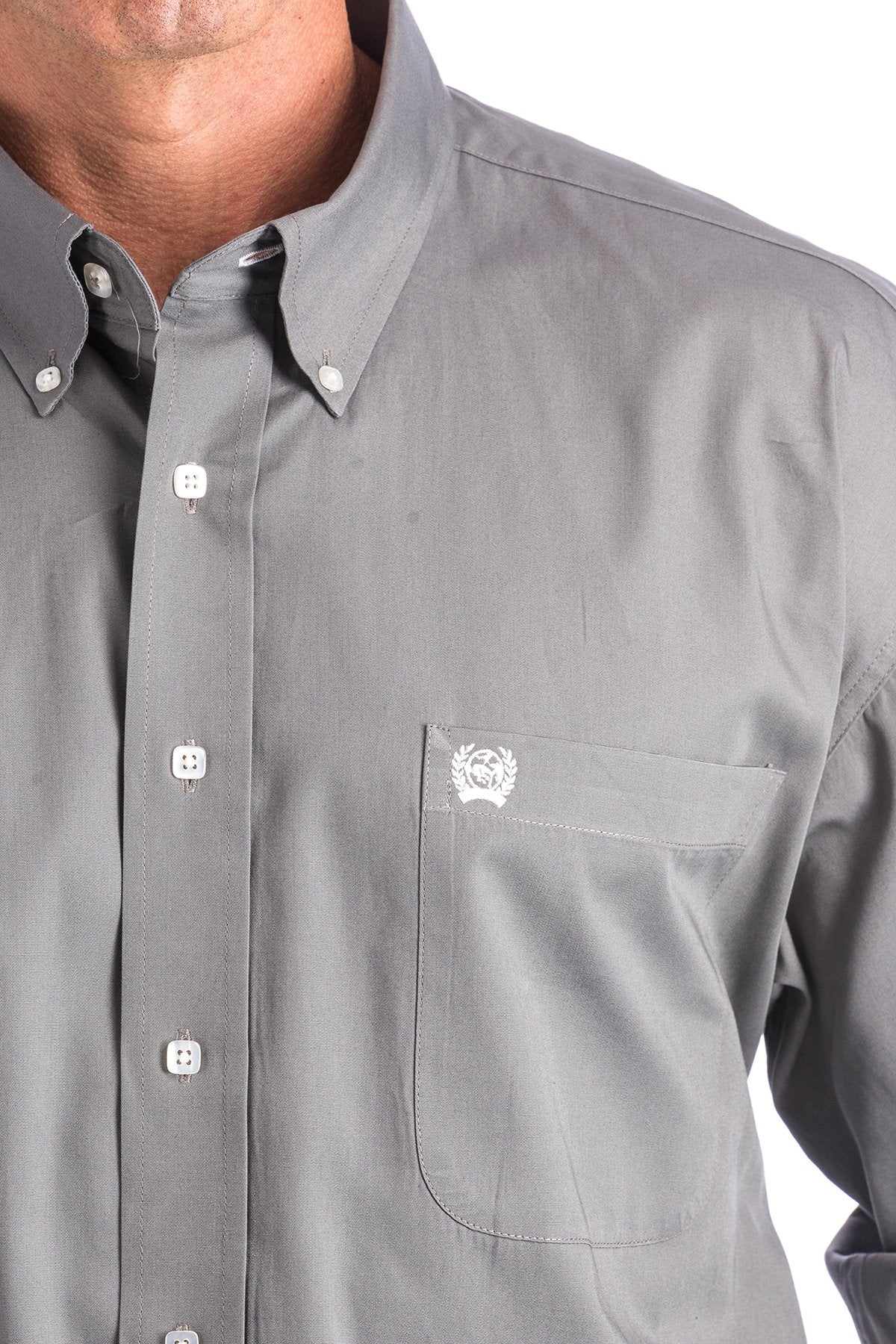 Cinch Grey Geometric Print - Mens Shirt - MTW1105650 Medium
