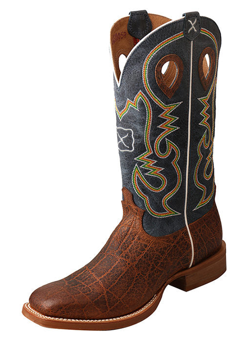Twisted X Men's Ruff Stock Boots - Bomber Blue, Size 10.5 D - Cowboy Work Boots